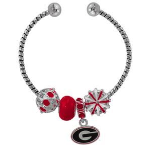 New Georgia Bulldogs 4-Charm with Team Logo Cuff Bracelet, NCAA